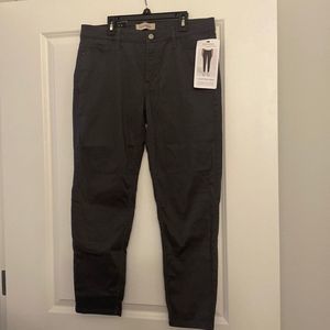 NWT Calvin Klein Grey Pinstripe Ankle Skinny Jeans - Size 12